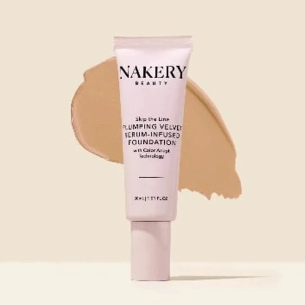 New Nakery Beauty Skip The Line Plumping Velvet Serum Foundation Light Makeup
